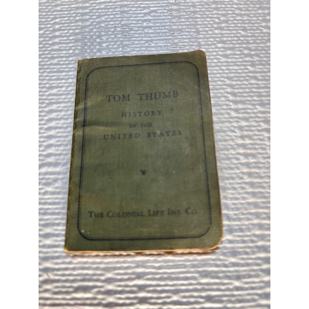 Vintage 1934 Tom Thumb History of the United States Miniature Book 4th Edition